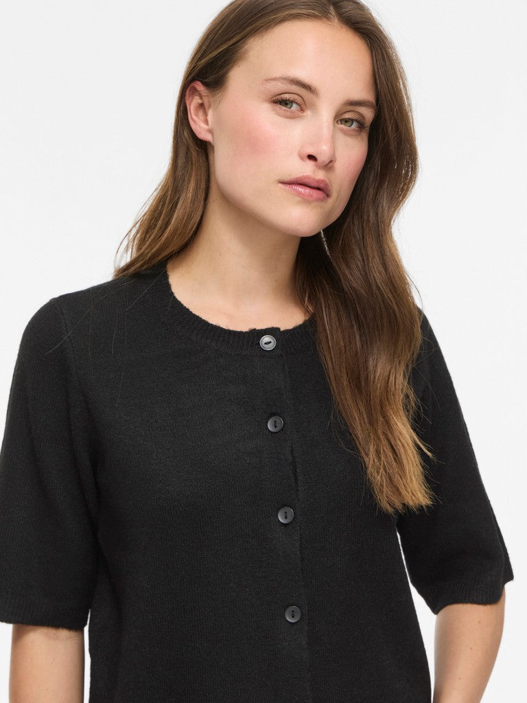 VILiga 2/4 O-Neck Cardigan Black