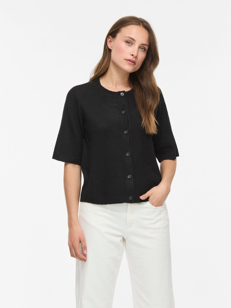 VILiga 2/4 O-Neck Cardigan Black