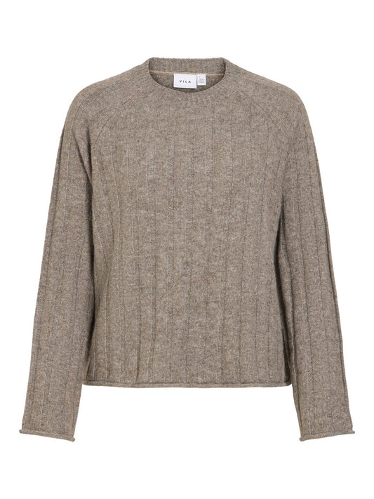 VIEdelie O-Neck Knit Top Falcon