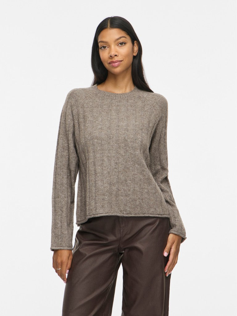 VIEdelie O-Neck Knit Top Falcon