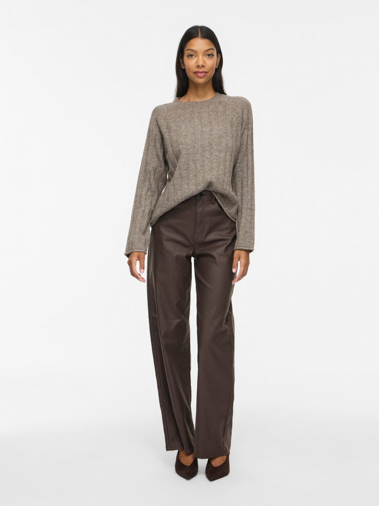 VIEdelie O-Neck Knit Top Falcon