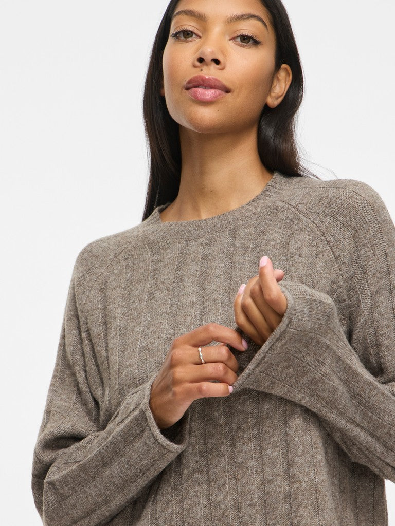 VIEdelie O-Neck Knit Top Falcon