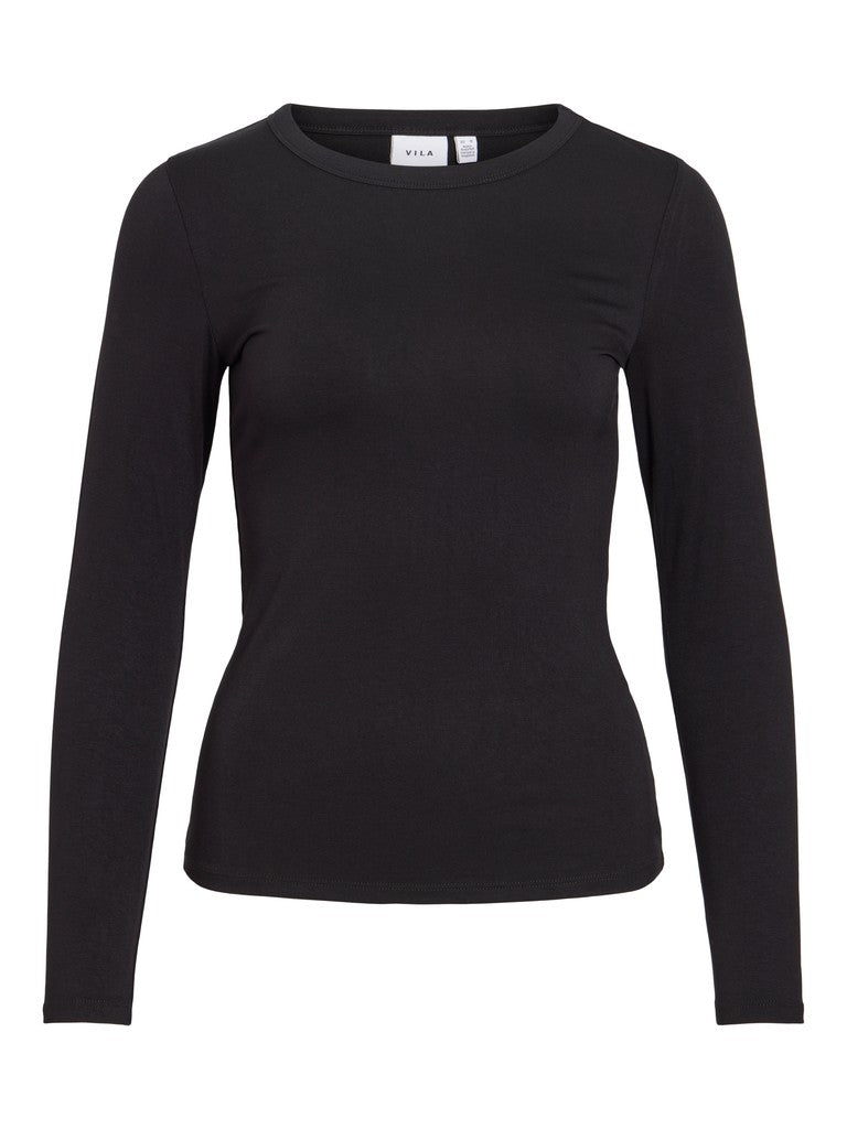 VIAmbiosa O-Neck Top Black Beauty