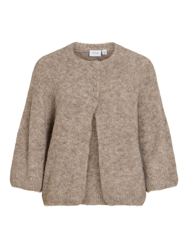 VIBows 3/4 Knit Cardigan Natural Melange