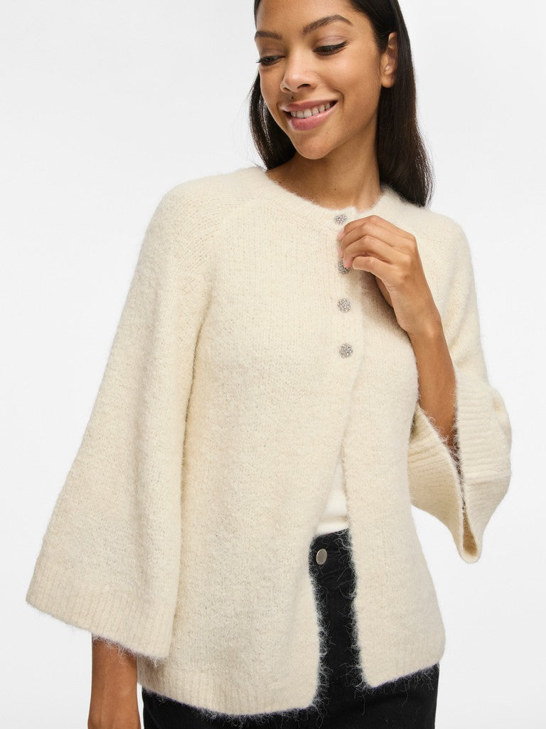 VIBows 3/4 Knit Cardigan Birch