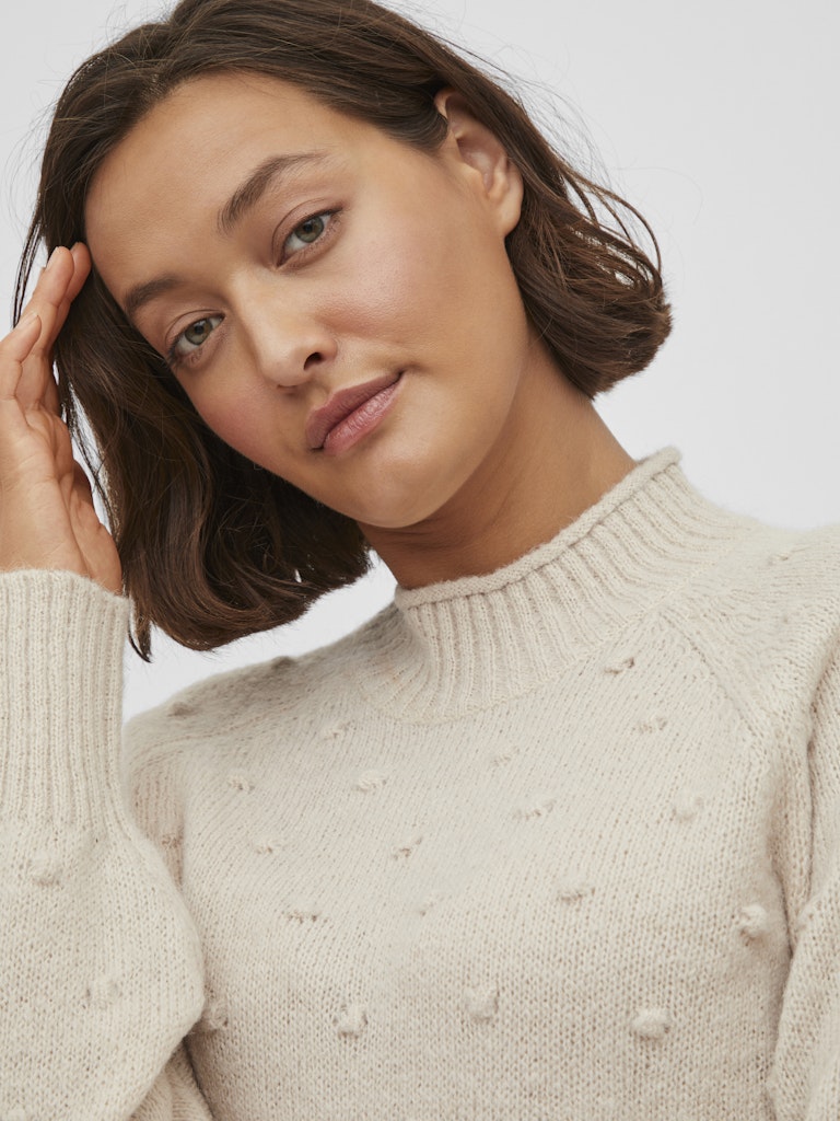 VITuli O-Neck L/S Knit Top Birch