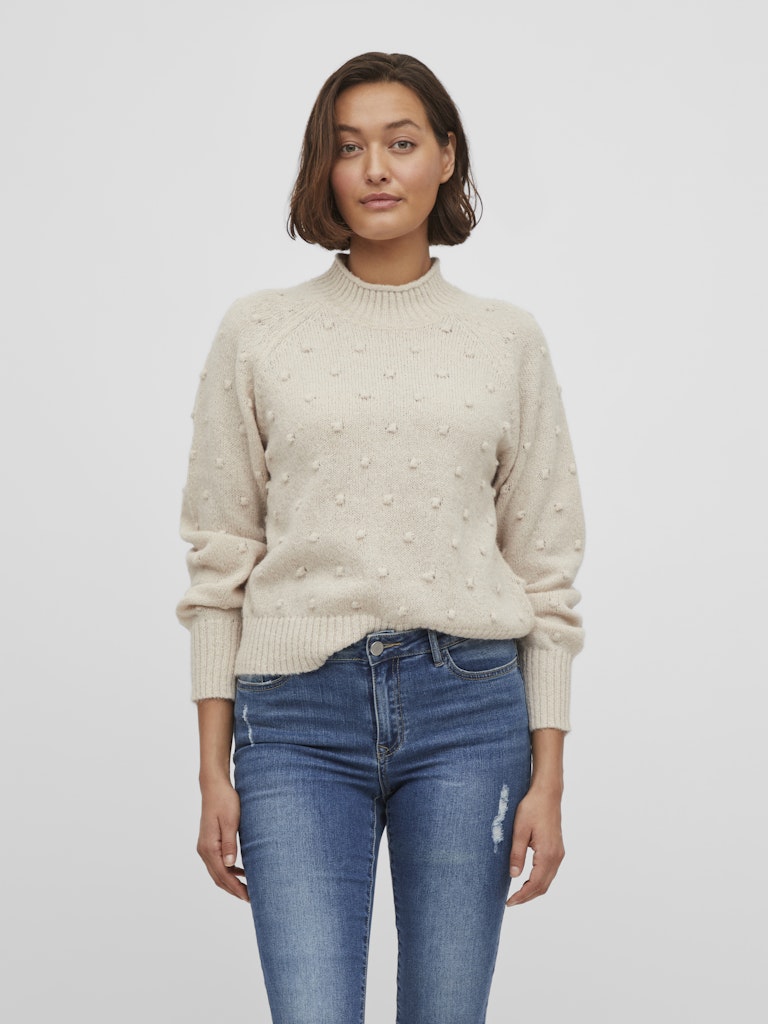 VITuli O-Neck L/S Knit Top Birch