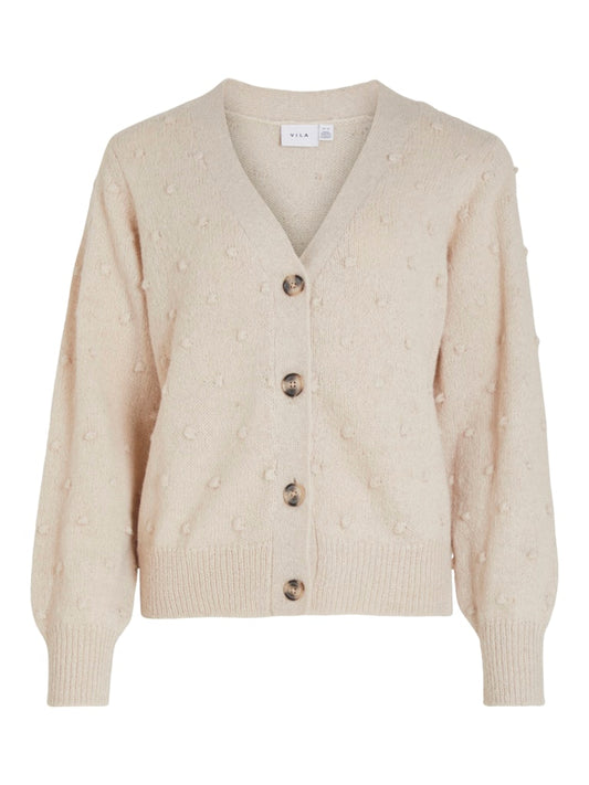 VITuli V-Neck L/S Knit Cardigan Birch