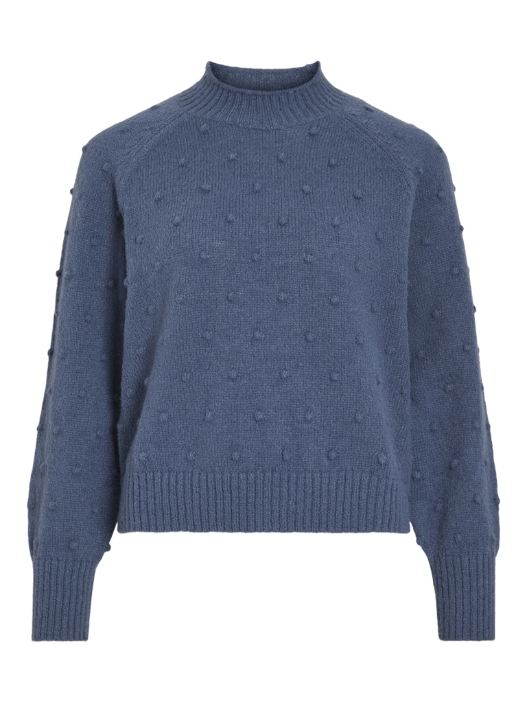 VITuli O-Neck L/S Knit Top Vintage Indigo