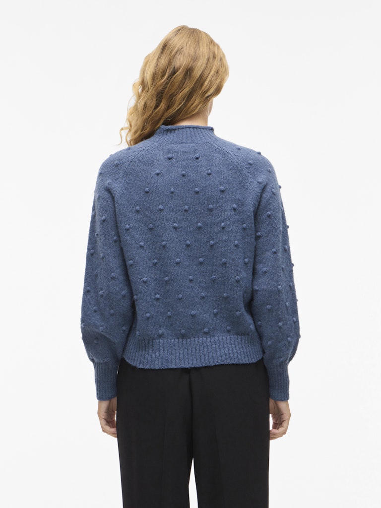 VITuli O-Neck L/S Knit Top Vintage Indigo