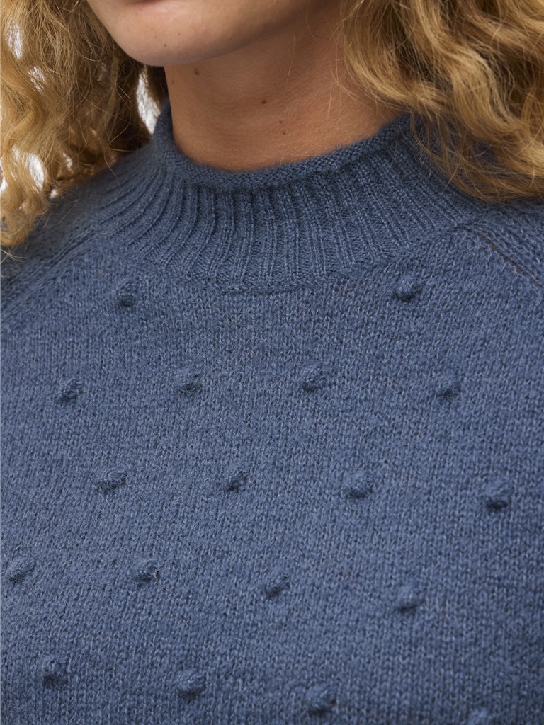 VITuli O-Neck L/S Knit Top Vintage Indigo