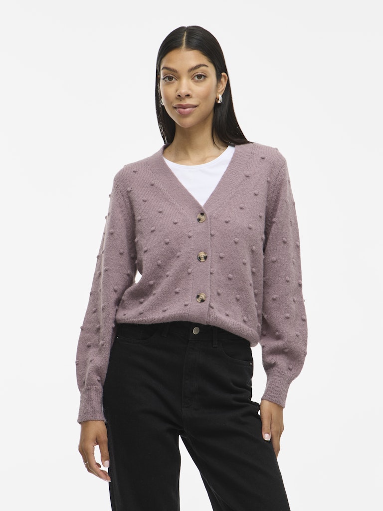 VITuli V-Neck L/S Knit Cardigan Toadstool