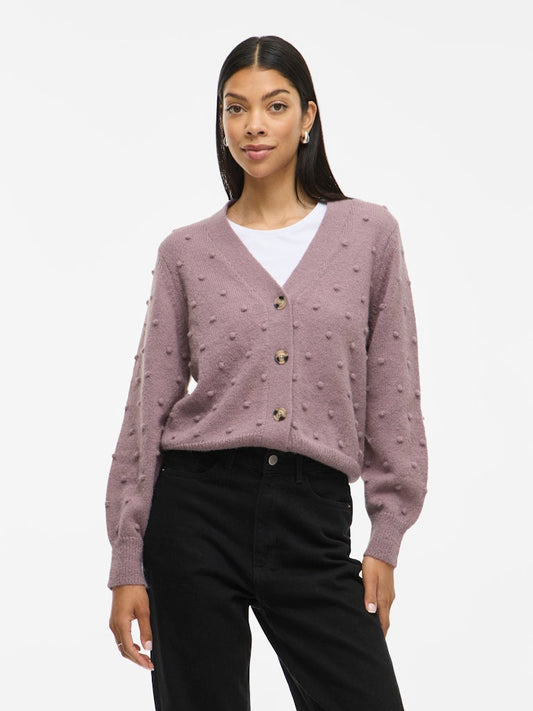 VITuli V-Neck L/S Knit Cardigan Toadstool