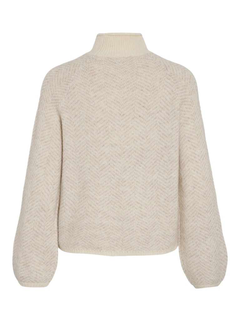 VILory High Neck L/S Knit Top Eggnog