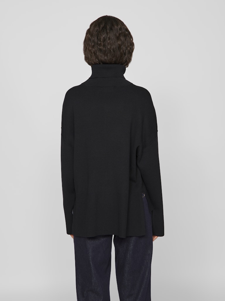 VIOstria Rollneck L/S Knit Top Black