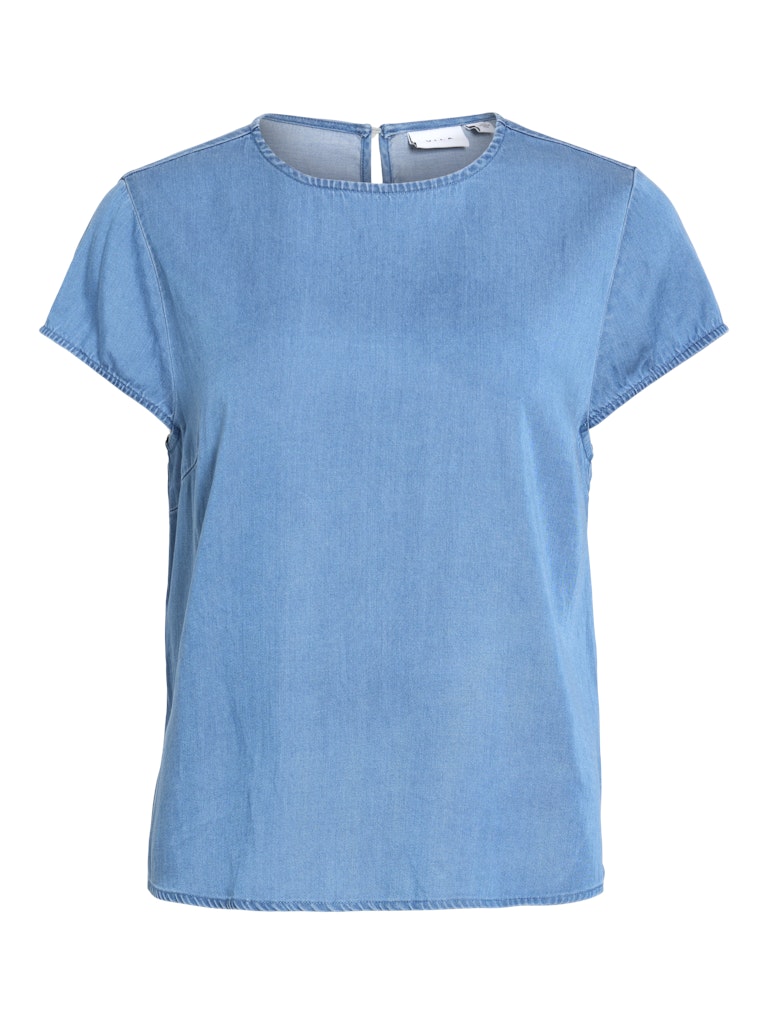 VIBista C/S O-Neck Top Medium Blue