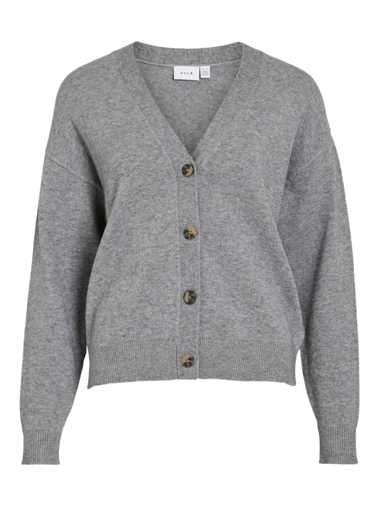 VIRil V-Neck Knit Cardiagan Medium Grey