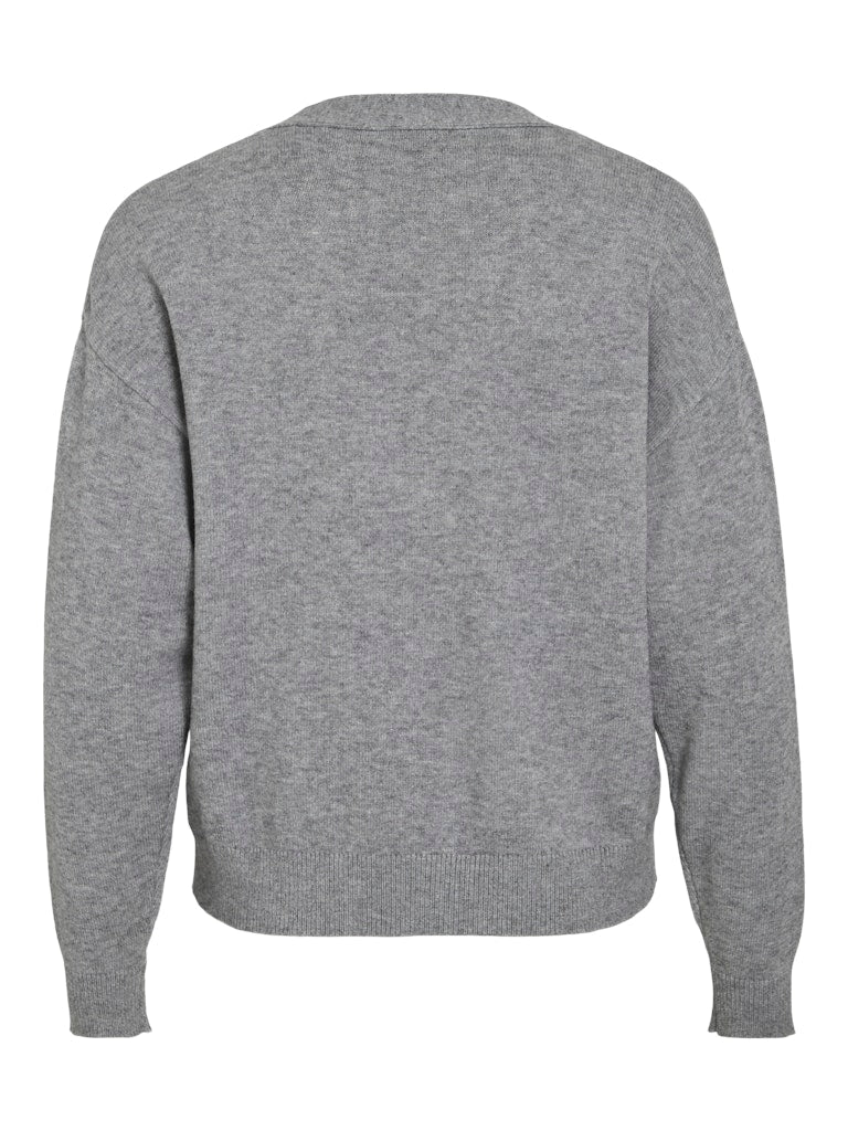 VIRil V-Neck Knit Cardiagan Medium Grey