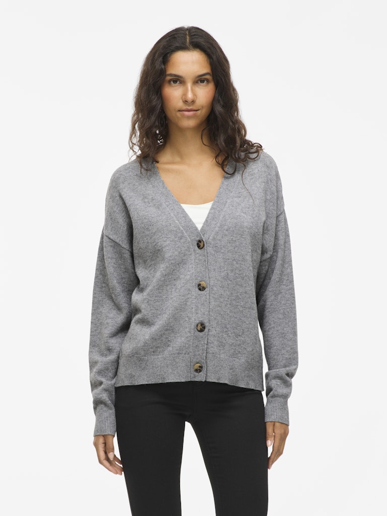 VIRil V-Neck Knit Cardiagan Medium Grey