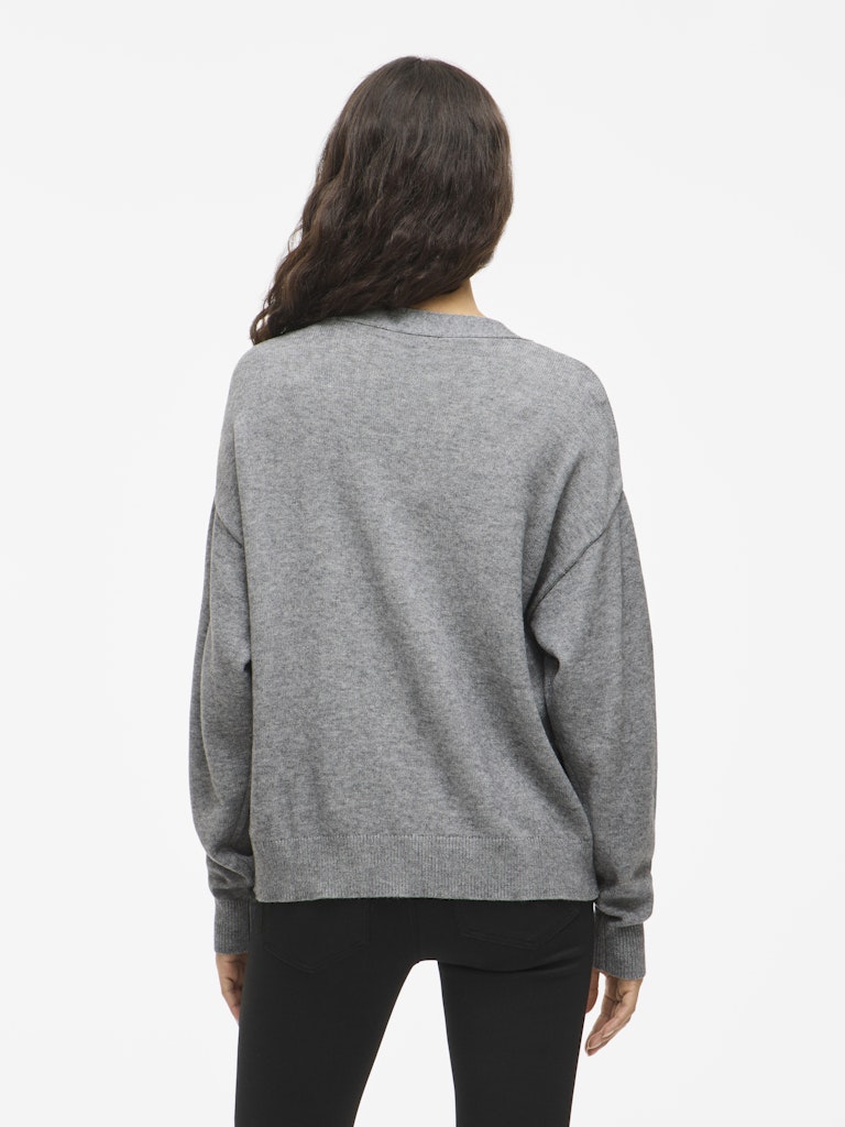 VIRil V-Neck Knit Cardiagan Medium Grey