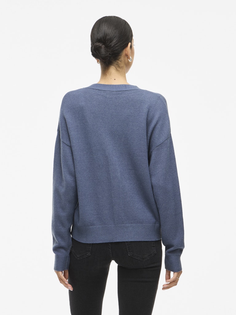 VIRil V-Neck Knit Cardiagan Vintage Indigo