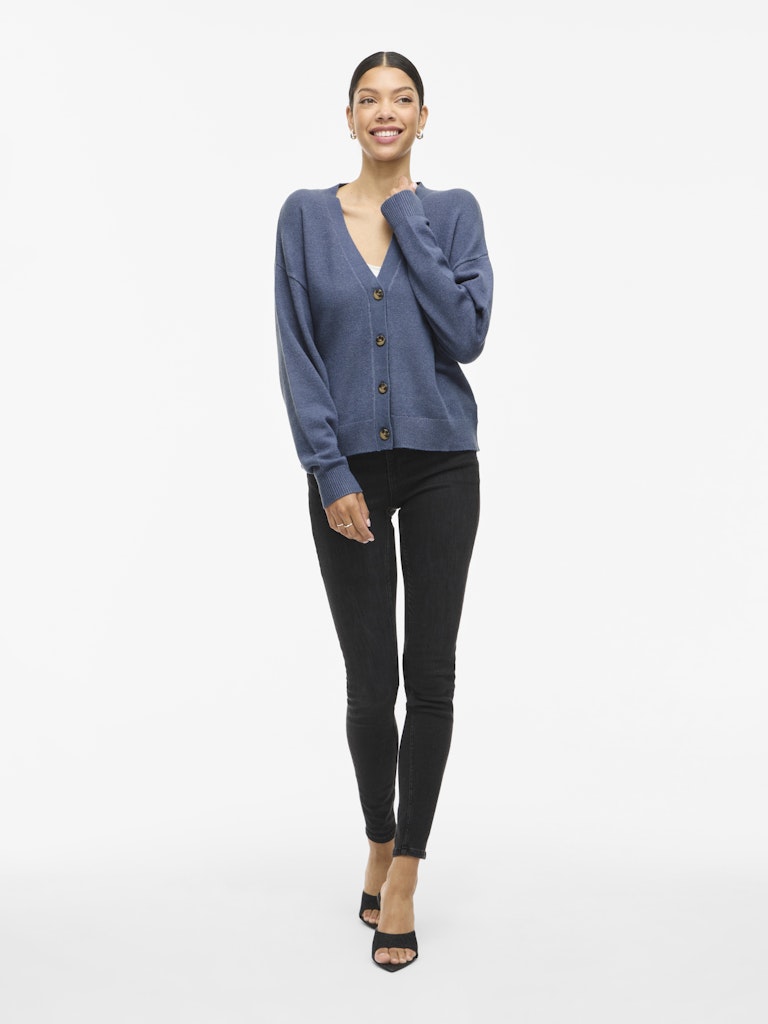 VIRil V-Neck Knit Cardiagan Vintage Indigo