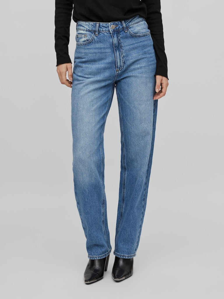 VIKelly HW Straight Jeans Medium Blue