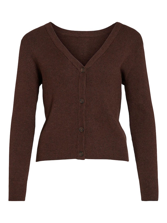 VIComfy L/S Knit Cardigan Shaved Chocolate