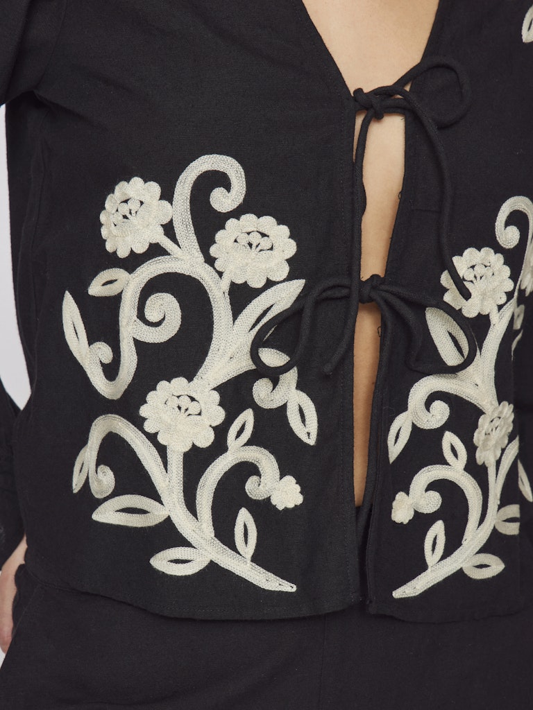 VIPolene V-Neck L/S Top Black Beauty