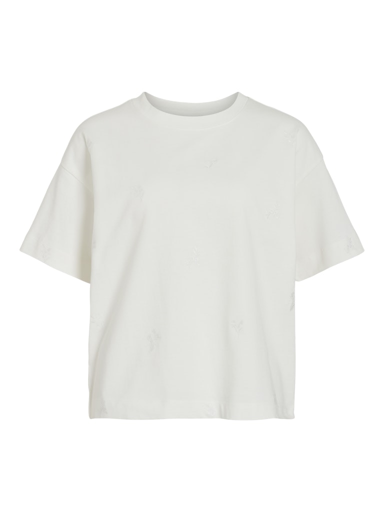 VIMonie Flower S/S O-Neck Snow White