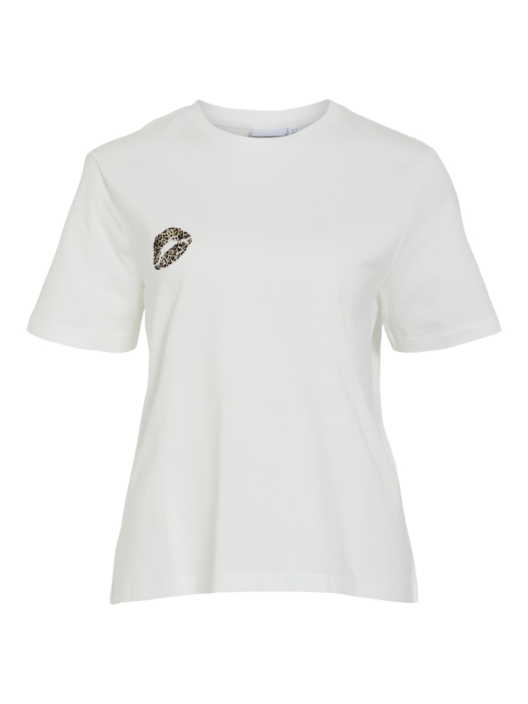 VISybil Leo Kiss S/S T-Shirt Cloud Dancer Kiss