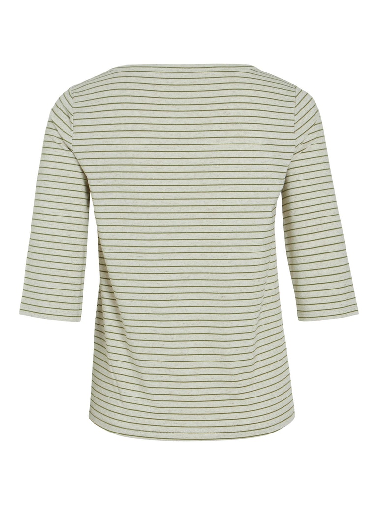 VIStaryl 3/4 Stripe Tee Whisper White Shaded Spruce