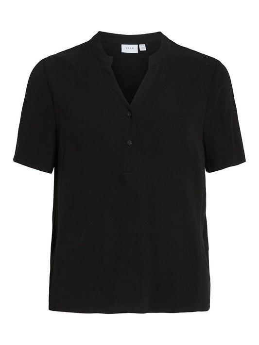 VIMoashly S/S Shirt Black Beauty