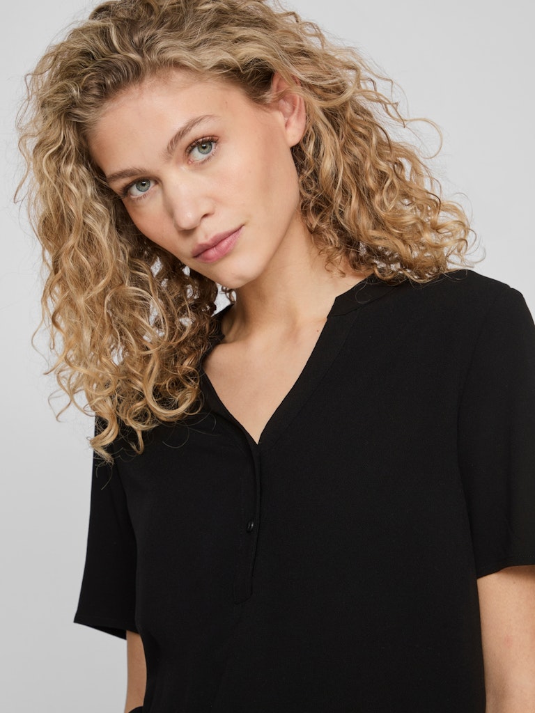 VIMoashly S/S Shirt Black Beauty