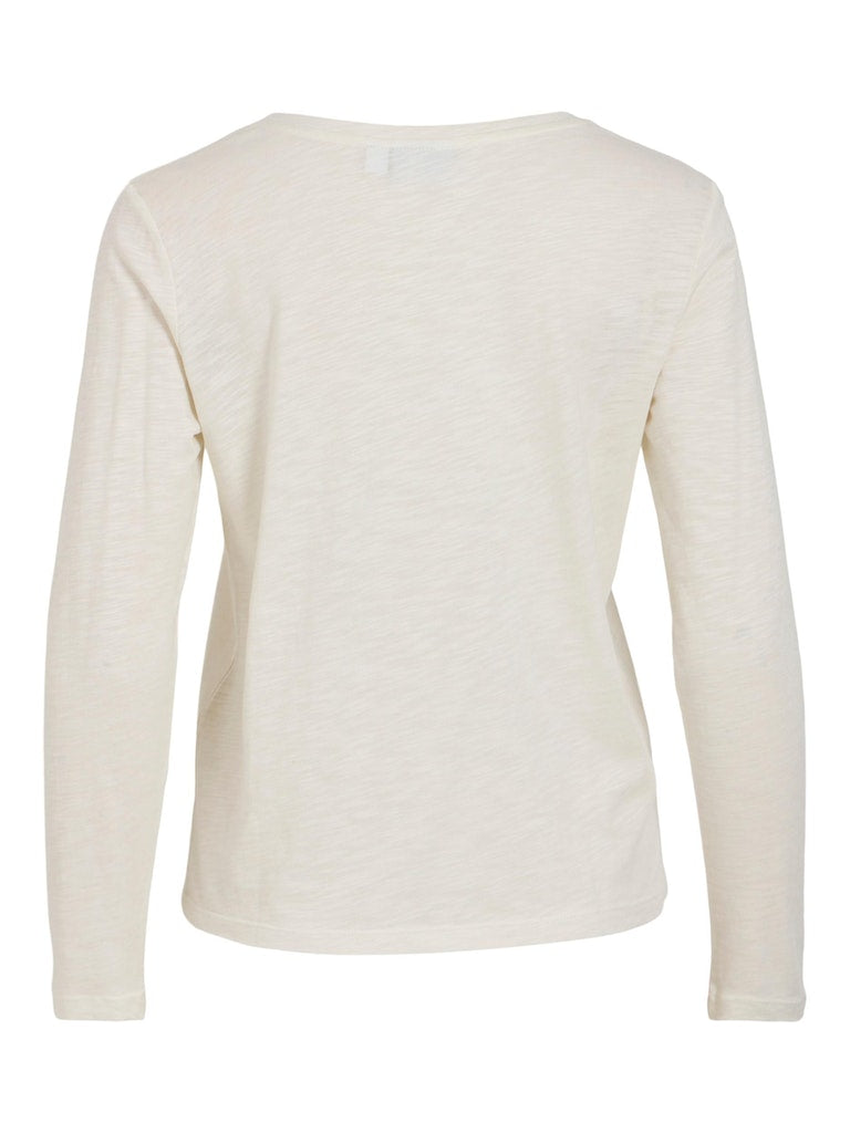 VINova V-Neck L/S Top Cloud Dancer