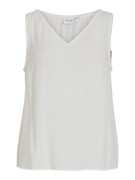 VIFulia V-Neck Top Egret