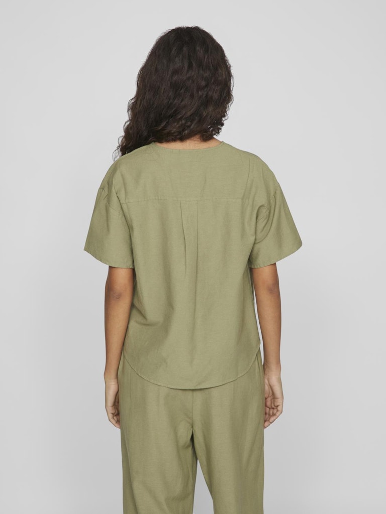 VIPrisilla V-Neck Top Oil Green