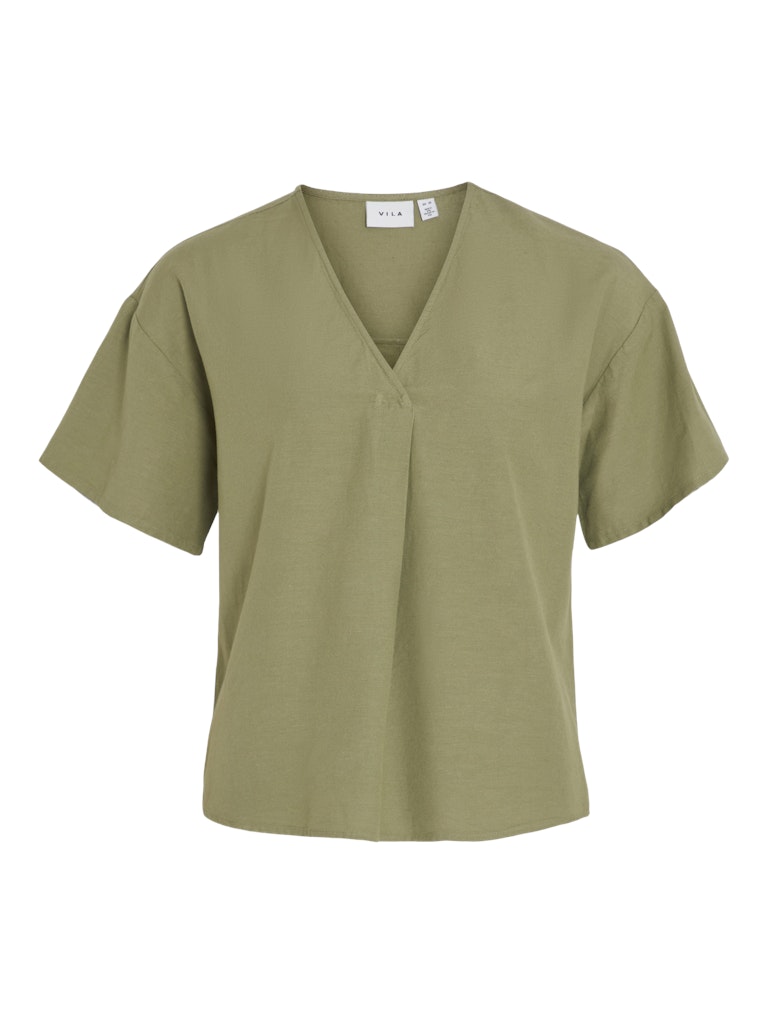 VIPrisilla V-Neck Top Oil Green