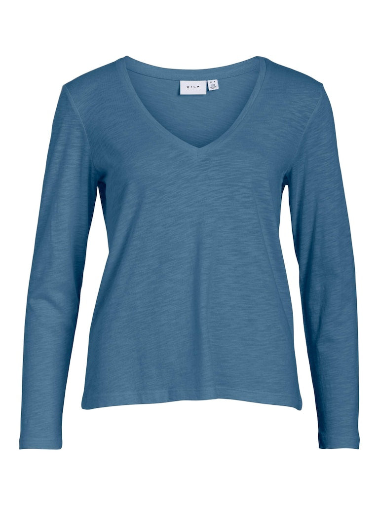 VINova V-Neck L/S Top Coronet Blue