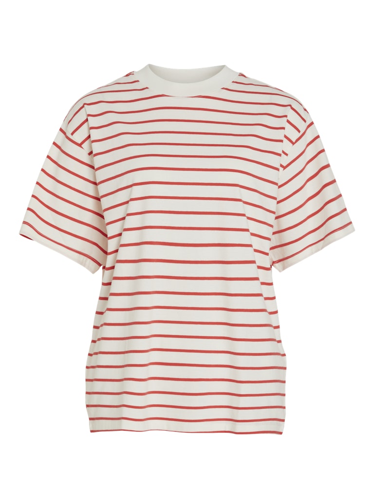 VIJubilee 2/4 T-Shirt Egret/Poppy Red