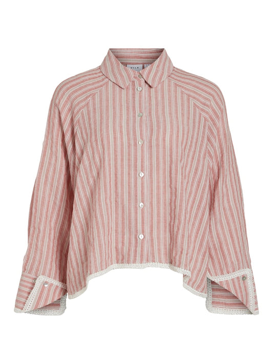 VIHadil L/S Shirt Brick Dust