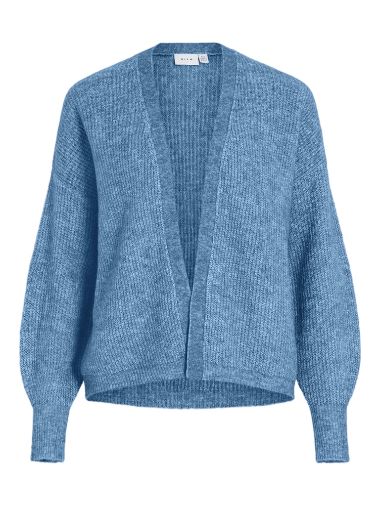 VIAlva L/S Open Knit Cardigan Blissful Blue