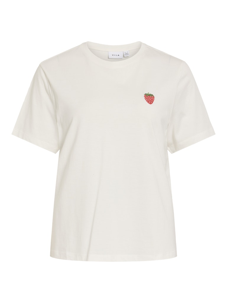 VISybil Berry O-Neck S/S Top Snow White Strawberry