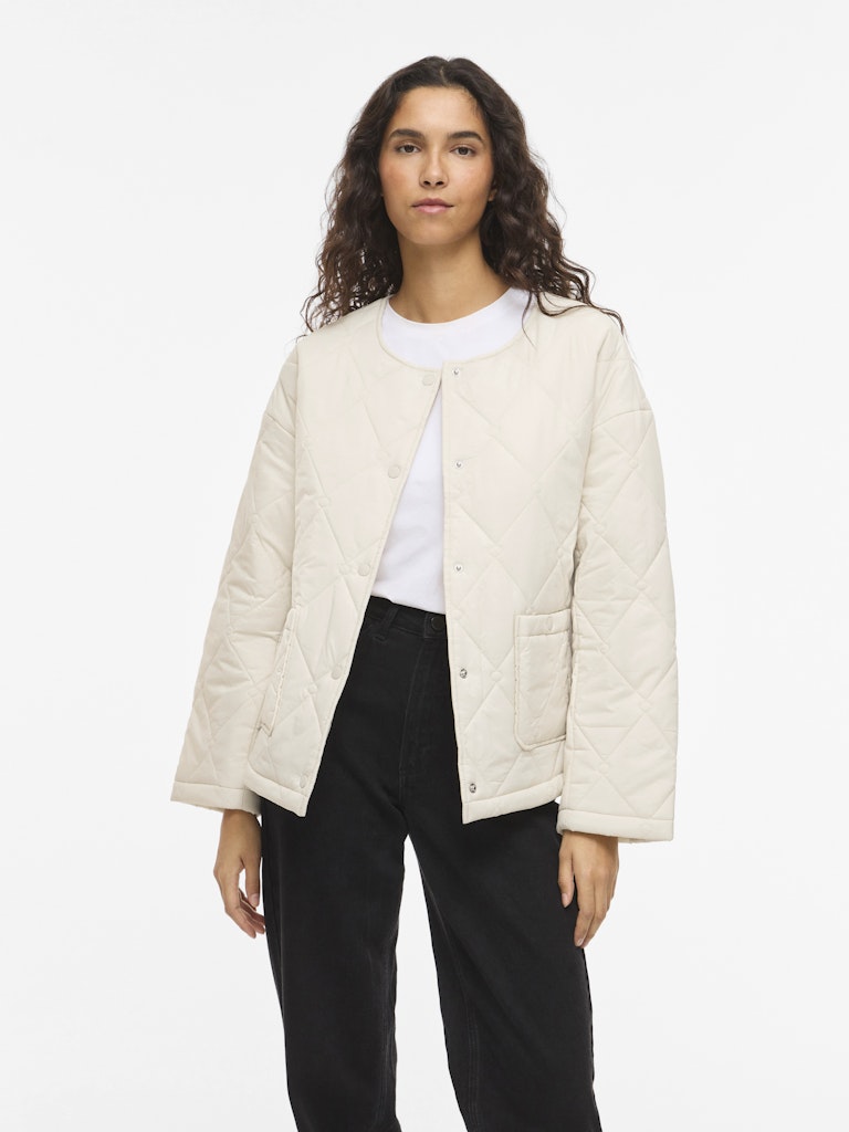 VISilia L/S Short Quilted Jacket Chateu Gray