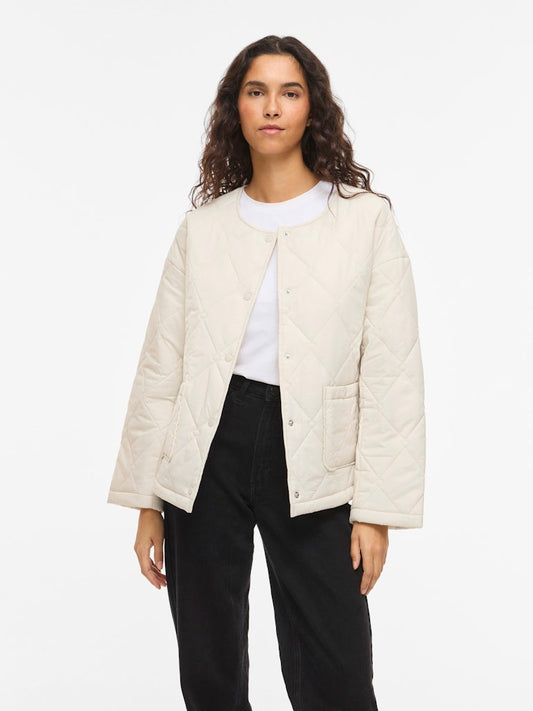 VISilia L/S Short Quilted Jacket Chateu Gray