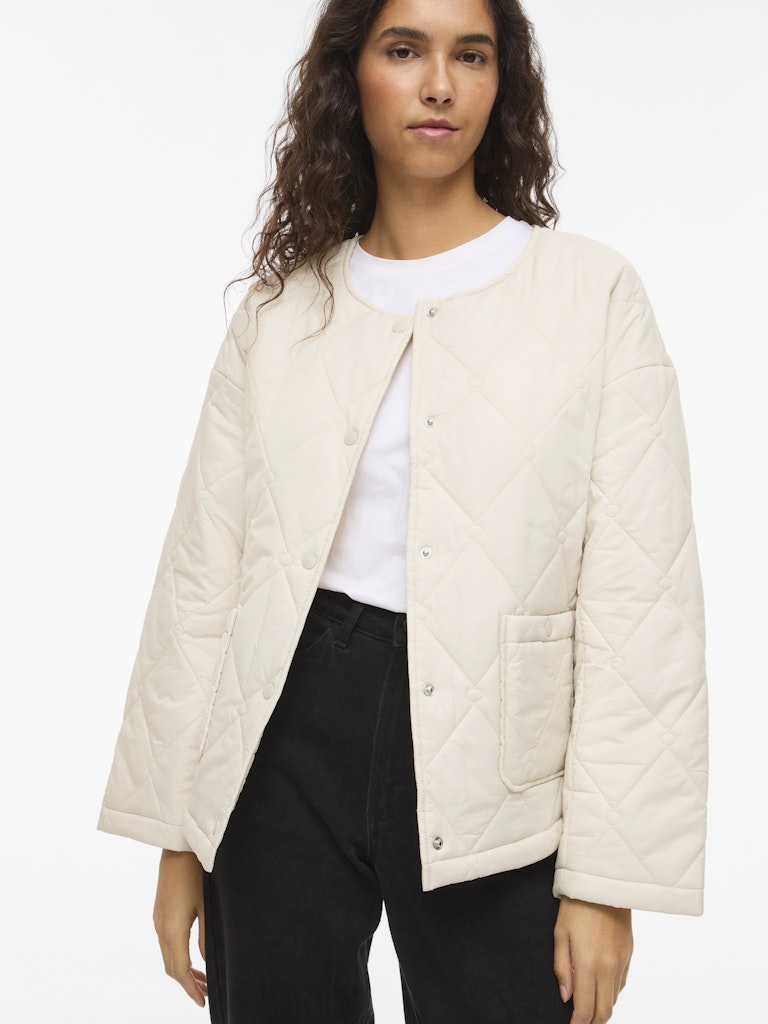 VISilia L/S Short Quilted Jacket Chateu Gray