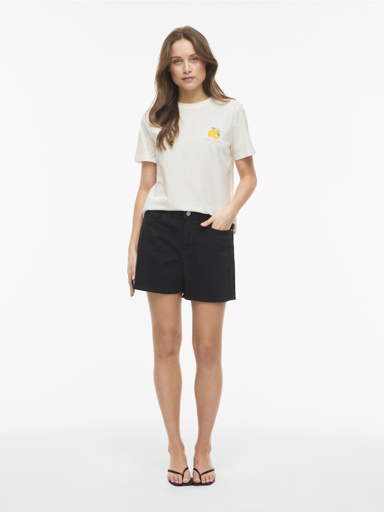 VISybilla O-Neck S/S Lemon Top Snow White Lemon
