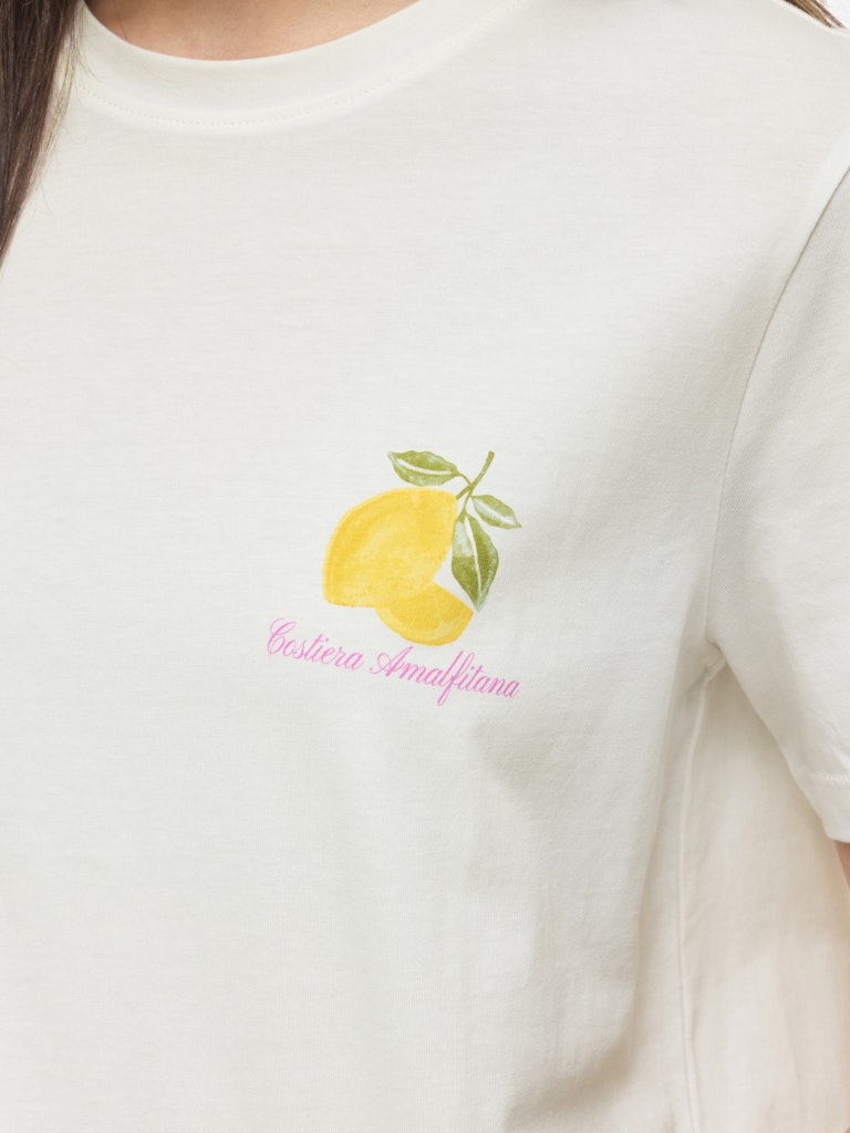 VISybilla O-Neck S/S Lemon Top Snow White Lemon
