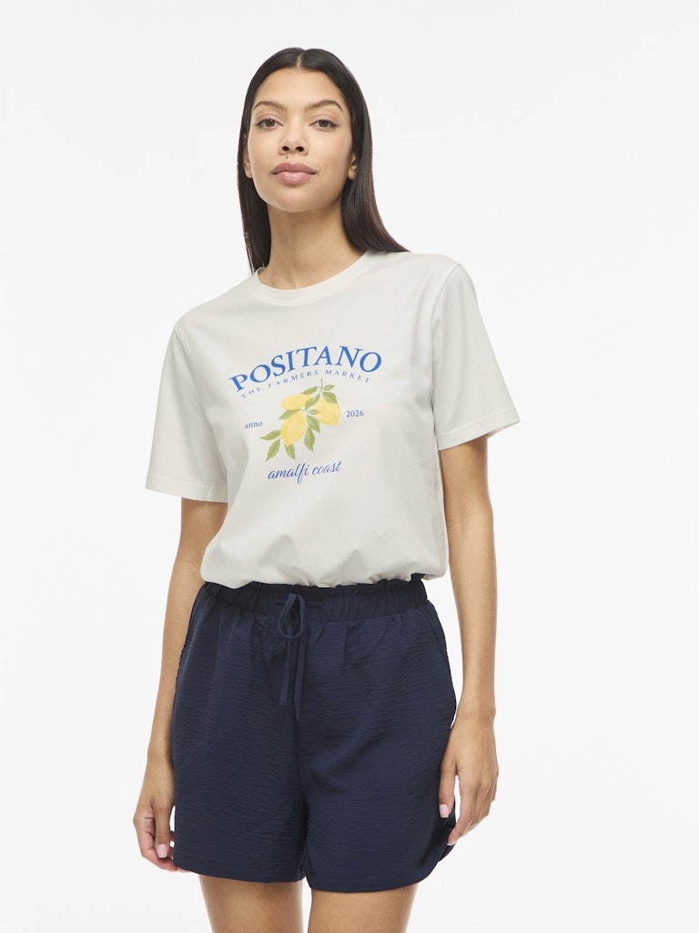 VISybilla O-Neck S/S Lemon Top Snow White Positano