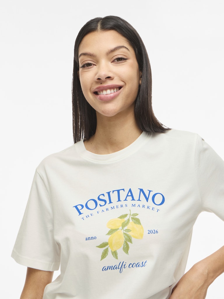 VISybilla O-Neck S/S Lemon Top Snow White Positano